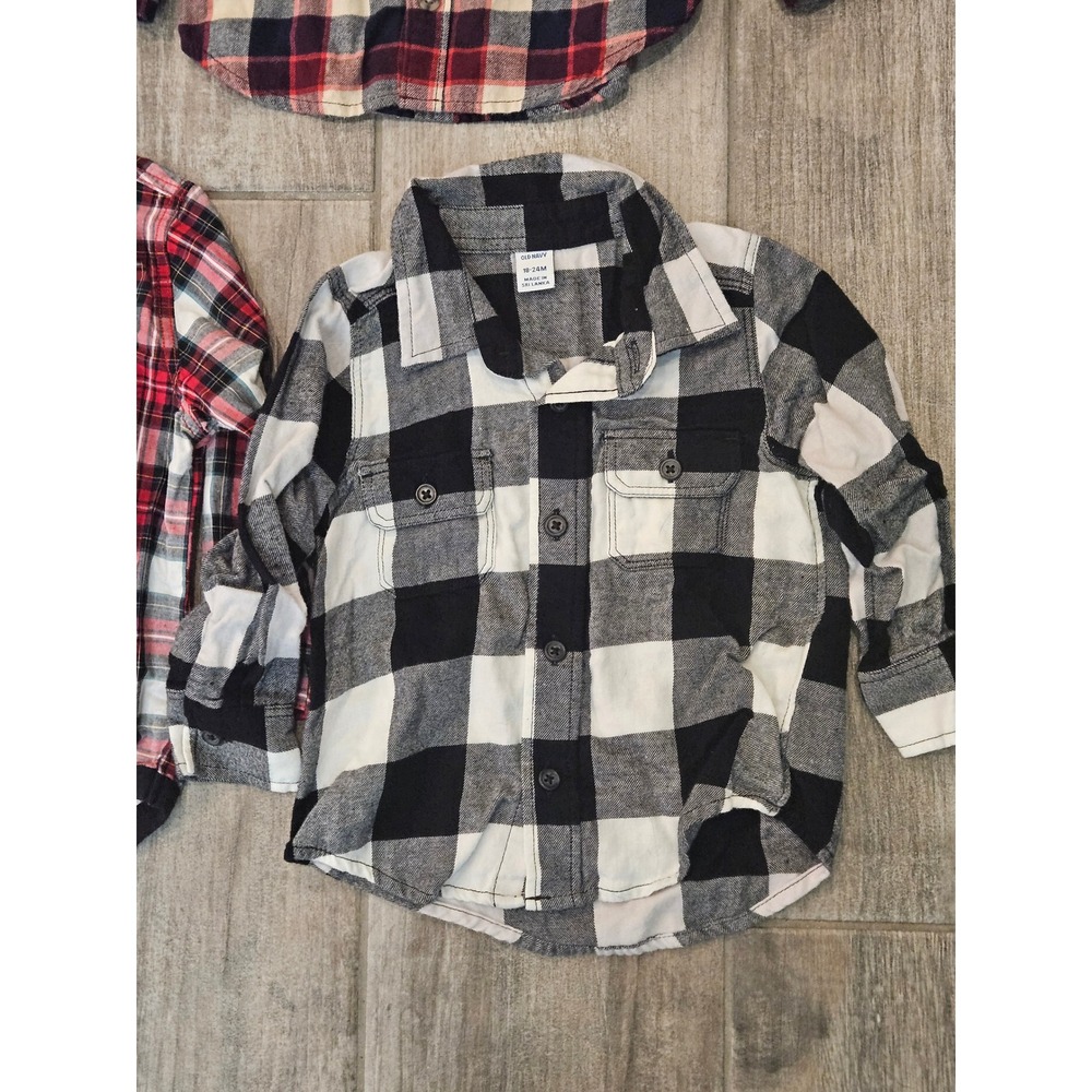 Old Navy Childrens Place Clothing Lot of 11 Kids Size 18-24M Plaid Denim Fall - Picture 6 of 9